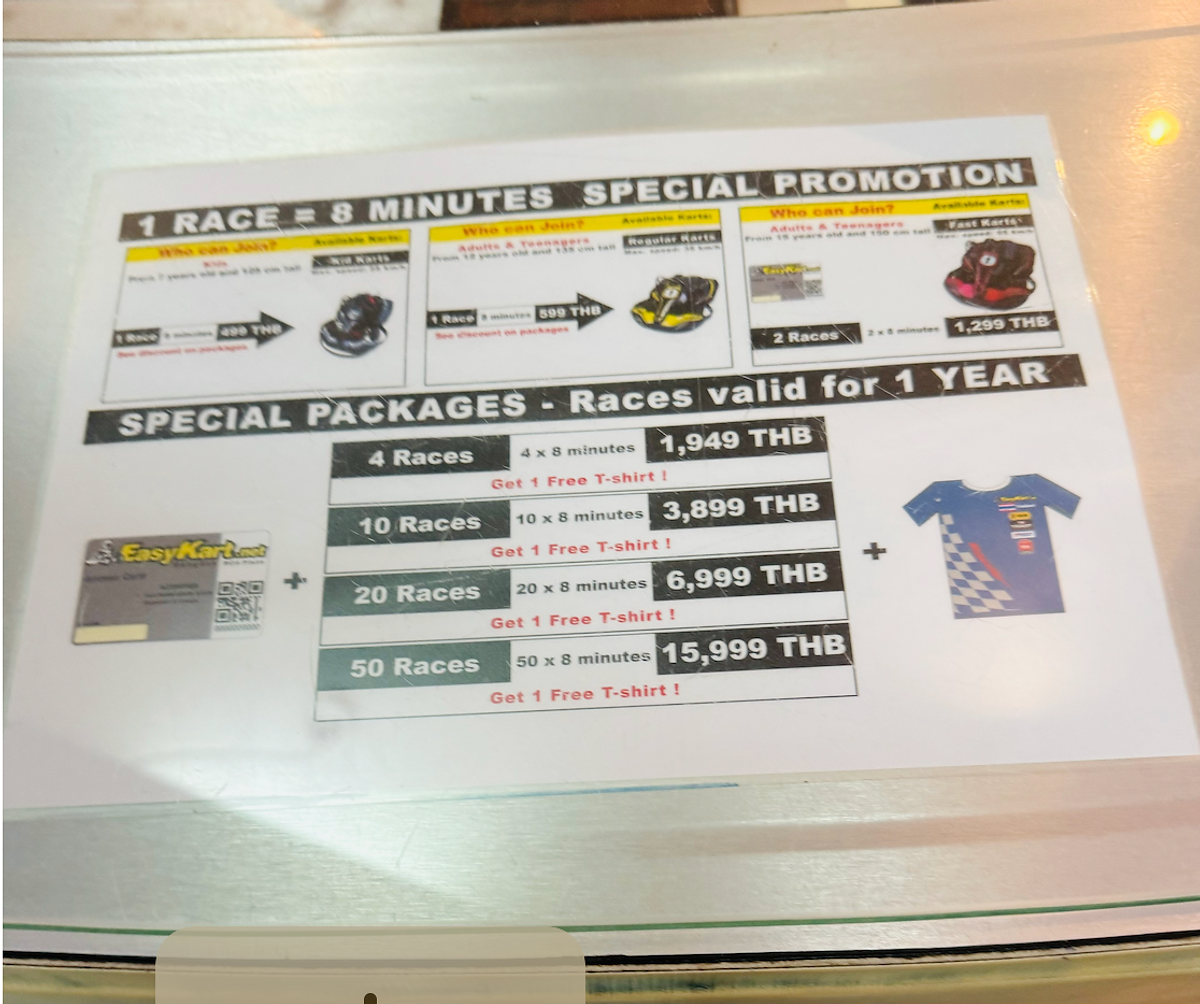 Go Kart Menu
